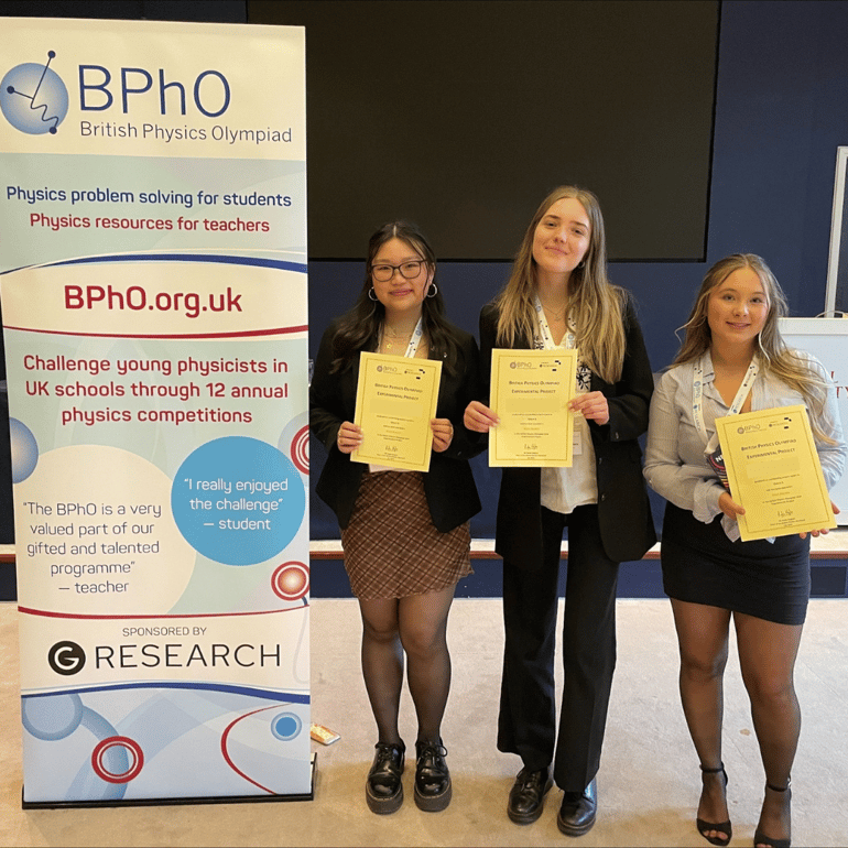 Year 13 students win National title at the British Physics Olympiad Awards