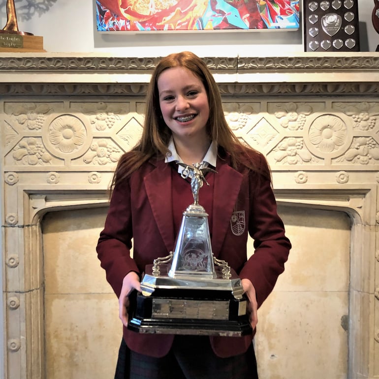 Emma, in Year 9, wins the 'Bess Fowler Trophy' at the Bristol Eisteddfod